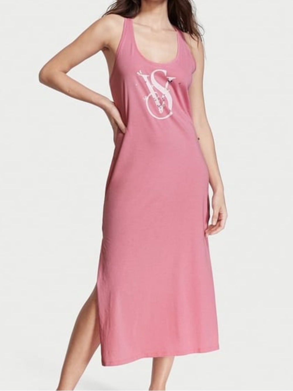 Victoria's Secret Pink Logo Tank Nightgown